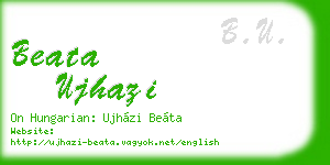 beata ujhazi business card
