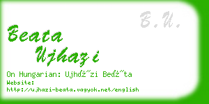 beata ujhazi business card